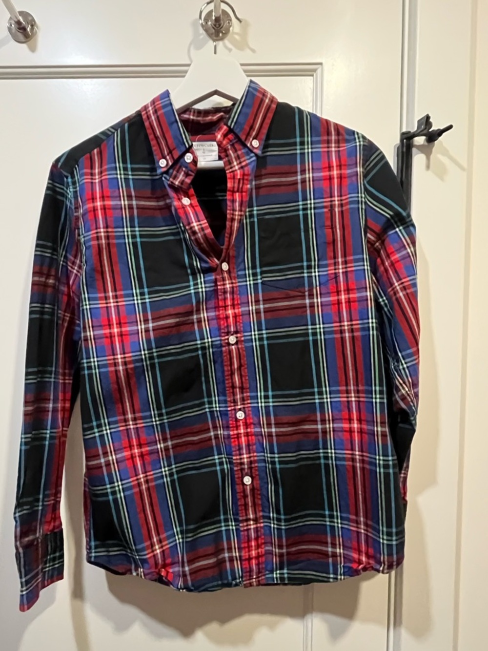 Crew cuts (J crew)  Red and Black Plaid Button-Down Shirt holiday